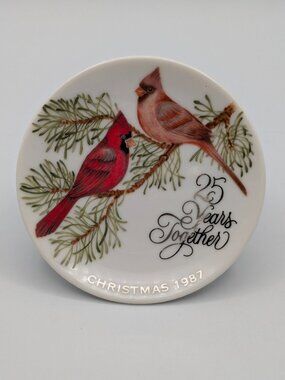 Hallmark Keepsake Twenty-Five Years Together 1987, Miniature Porcelain Plate